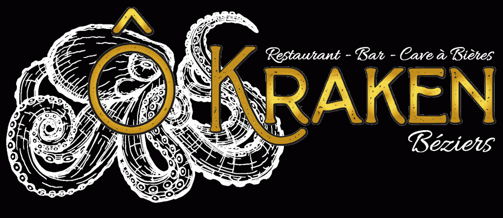 Logo du bar, restaurant, cave à bière, le Ô kraken, cliquer dessus ramène sur la page principal du site web.